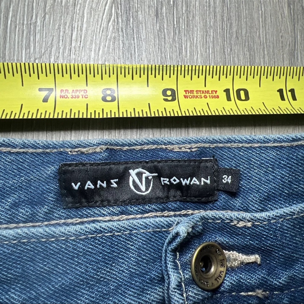 Vans Jeans Men 34 Blue Denim Double Knee Wide Leg Baggy Skater Y2k Vintage 90s View 5